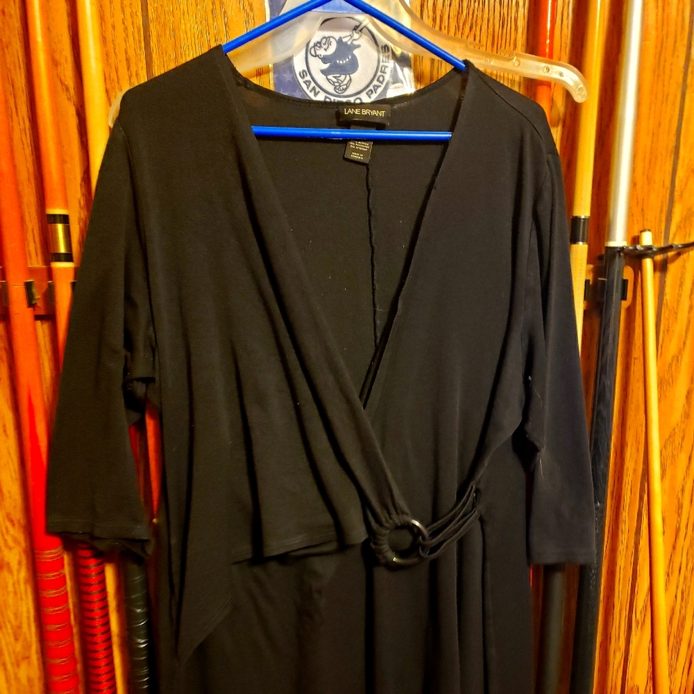 Lane Bryant black knit dress